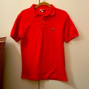 Lacoste orange polo short sleeve men’s shirt